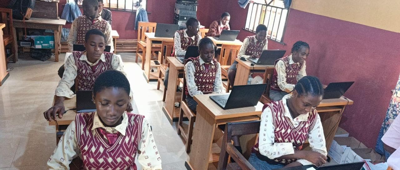 Students in an ICT lesson at the computer lab